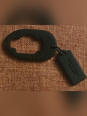 COACH New York Black Leather Perfume Bottle Hang Tag